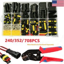 708Pc 1-6 Pin Car Automotive Waterproof Electrical Wire Connector Plug Kit Set