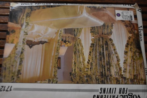 Vogue Pattern 1712 Patterns for Living Bedding Drapes Canopy UNCUT - Picture 2 of 2