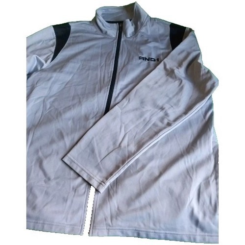 AND1 HERREN JACKE GR XL BASKETBALL REISSVERSCHLUSS VORNE SILBER/SCHWARZ TASCHEN BESTICKT - Bild 1 von 17