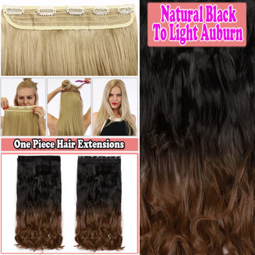 Clip naturale Clearance Spessa Un Piece in Estensioni Capelli Umani 3/4 Testa Piena - Foto 55 di 64