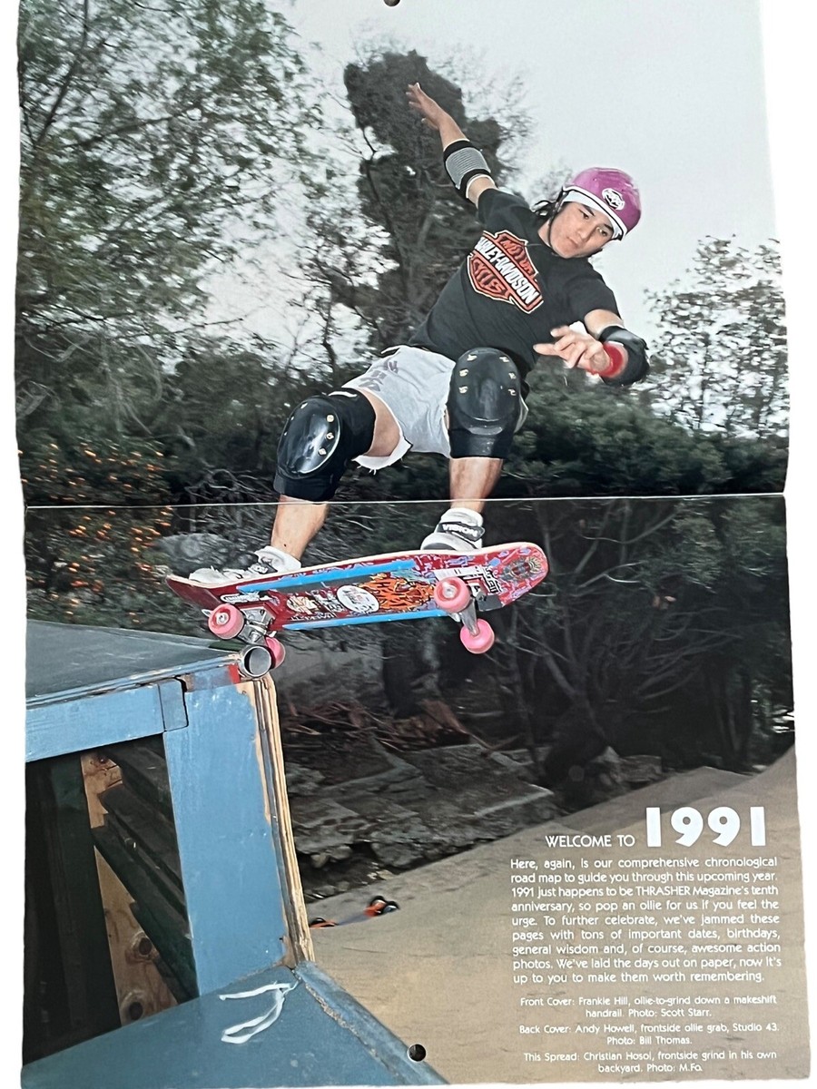 VTG Thrasher Skateboard Magazine 1991 Calendar - Powell