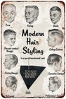 Metal Sign 1956 Modern Boy's Hair Styling Vintage Look Reproduction 8 x 12