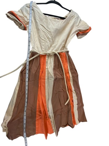 A Line Dress Womens Size Small Boho Festival Belted Scoop Neck Short Sleeve - Picture 4 of 6
