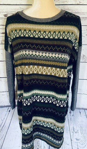 Cherish Women’s XS Small Sweater Dress Multicolored Lightweight Long Sleeves - Picture 1 of 8