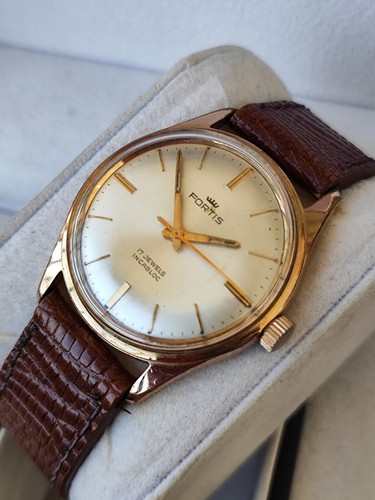 Reloj Fortis vintage para hombre con caja original vintage cuerda manual chapado en oro - Imagen 8 de 12
