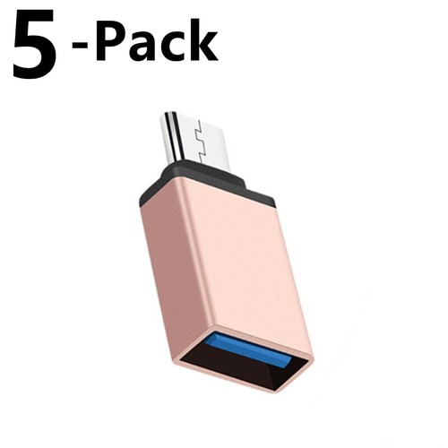 5 Pack USB-C Type C 3.1 Male to USB 3.0 Type A OTG Converter Adapter Sync Data - Picture 12 of 12