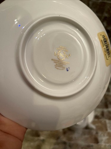 Lenox Hannah Platinum Cups and Saucer Set of 4 - Picture 4 of 12