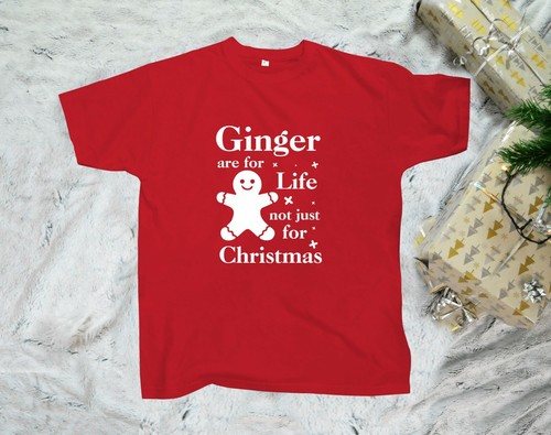 Camiseta GINGER ARE FOR LIFE NOT JUST FOR NAVIDAD Divertido Humor Sarcástico Navidad - Imagen 4 de 5