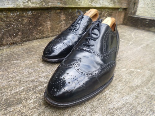 ZAPATOS JOSEPH CHEANEY BROGUES CUERO NEGRO UK9 HOMBRE MUY BUEN ESTADO - Imagen 3 de 9