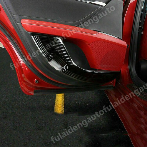 4X For 2018-2022 Toyota Camry Black steel Inner Door Anti-Kick Panel Guard cover - Picture 2 of 5