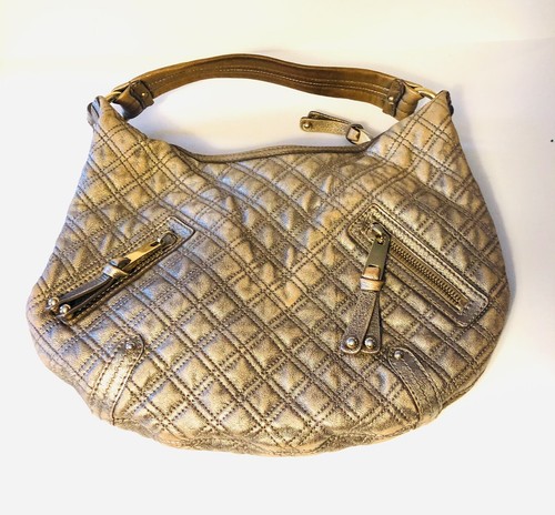 Marc Jacobs Gold Quilted Hobo Purse