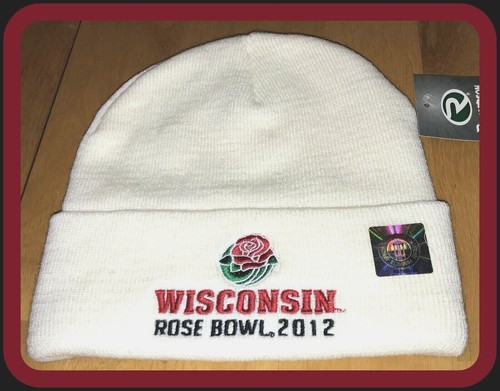 WISCONSIN BADGERS RICHARDSON 2012 ROSE BOWL STOCKING CAP ADULT ONE SIZE FITS ALL - Picture 3 of 3