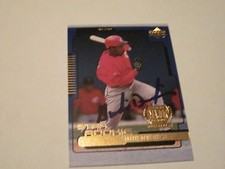 TRAVIS DAWKINS AUTOGRAPHED 2000 UPPER DECK STAR ROOKIE CARD-REDS