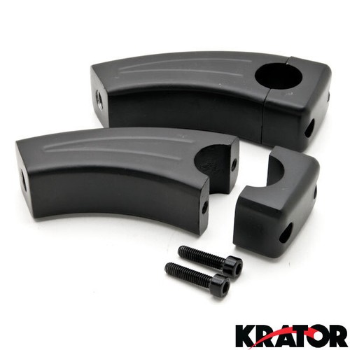 UNIVERSAL Black BIKE MOTORCYCLE RISER HAND HANDLEBAR RISERS 3.5 INCH PULL BACK - Picture 1 of 4