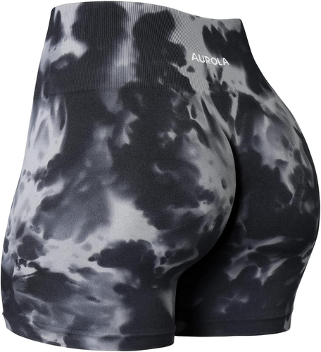 Dream Tie Dye Workout Shorts for Women Seamless Scrunch Soft Active Shorts - Picture 12 of 12