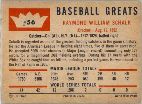 1960 Fleer Baseball Greats  Ruth-Gehrig-Cobb-Williams-Wagner-Foxx 238 Available - Picture 349 of 488
