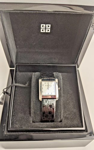 Givenchy Wrist Watch Black Embossed Strap With Original Box GV5200L-40
