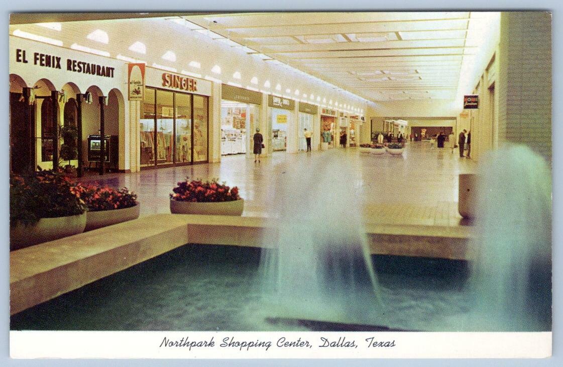 1970's NORTHPARK SHOPPING CENTER MALL DALLAS TEXAS MCM SINGER SEWING STORE