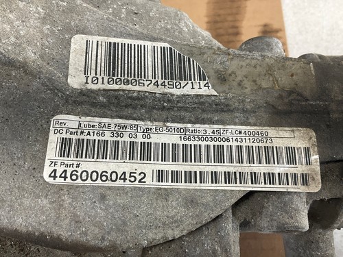 13-16 MERCEDES-BENZ GL-Class GL550 W166 Front Axle Carrier Differential - Picture 8 of 11