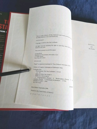 The Testament by Eric Van Lustbader (2006, Hardcover) 1st Ed 1st Print  - Picture 7 of 7