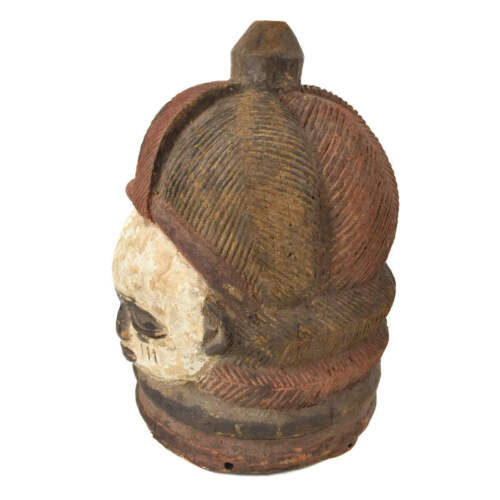 Máscara Casco Sociedad Mende Sowei Sande Liberia - Imagen 5 de 8