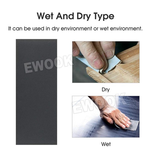45PCS Sandpaper Mixed Wet And Dry Waterproof 400-3000 Grit Sheets Assorted Wood - Picture 3 of 10