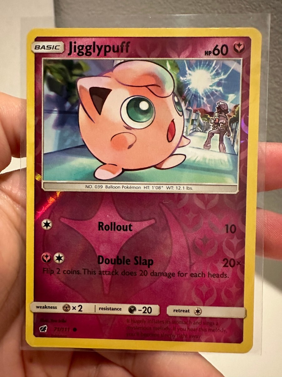 1x Jigglypuff #71/111 SM - Crimson Invasion Pokemon REVERSE