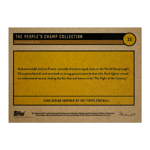 Topps Living Muhammad Ali - The People’s Champ - Card 33 - Bild 2 von 2