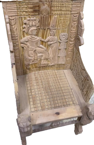 Handmade, Antique Carving Wooden Chair, King TUT ANKH AMON, Pharaonic Wood Chair - Picture 22 of 23
