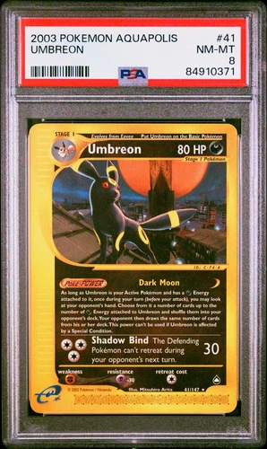 2003 Pokemon Aquapolis Umbreon 41 PSA 8 NM-MT
