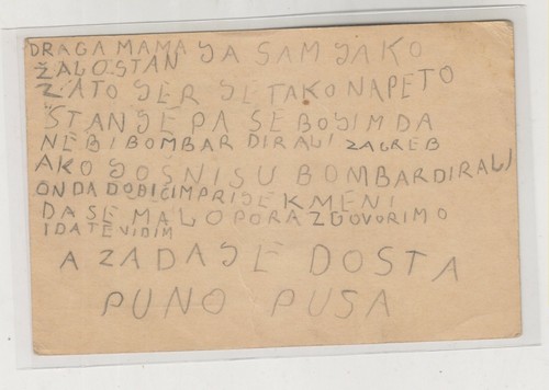 YUGOSLAVIA, 1941, abril guerra papelería postal NOVA GRADISKA a Zagreb censurado - Imagen 2 de 2