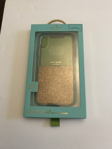 Kate Spade New York Clear Crystal Case for iPhone XS Max - Gold/Clear-OPEN BOX - Picture 1 of 3