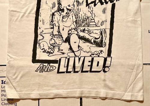 LEGGE DI MURPHYS HO VISTO LA LEGGE DI MURPHY E VISSUTO! RARA CAMICIA BIANCA VINTAGE ANNI 80 NYHC - Foto 5 di 11