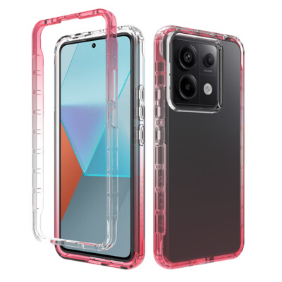 For Xiaomi Redmi Note 13 Pro 5G, Shockproof Bumper Gradient Clear Case Cover