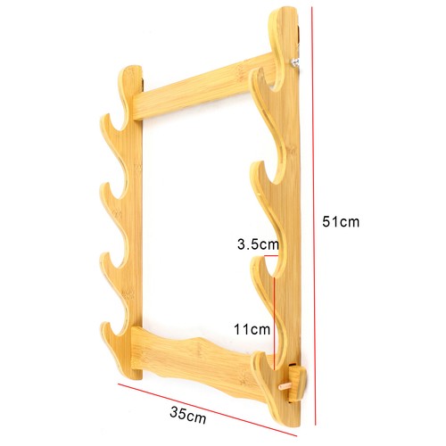 4 Gewehrständer vertikal Aufhänger Schussregal Wandhalterung Aufbewahrung Display Holz - Bild 2 von 12