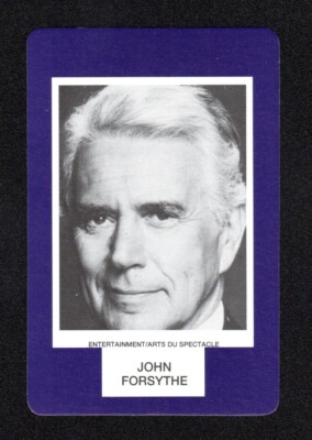 John Forsythe Actor 1993 Face To Face Game Card Canadian Issue