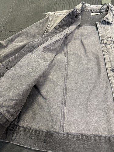 Giacca jeans uomo BOHMER denim nuovo All Saints grigio invecchiato XL - Foto 9 di 17