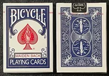 Bicycle Maiden Back (blue) playing cards