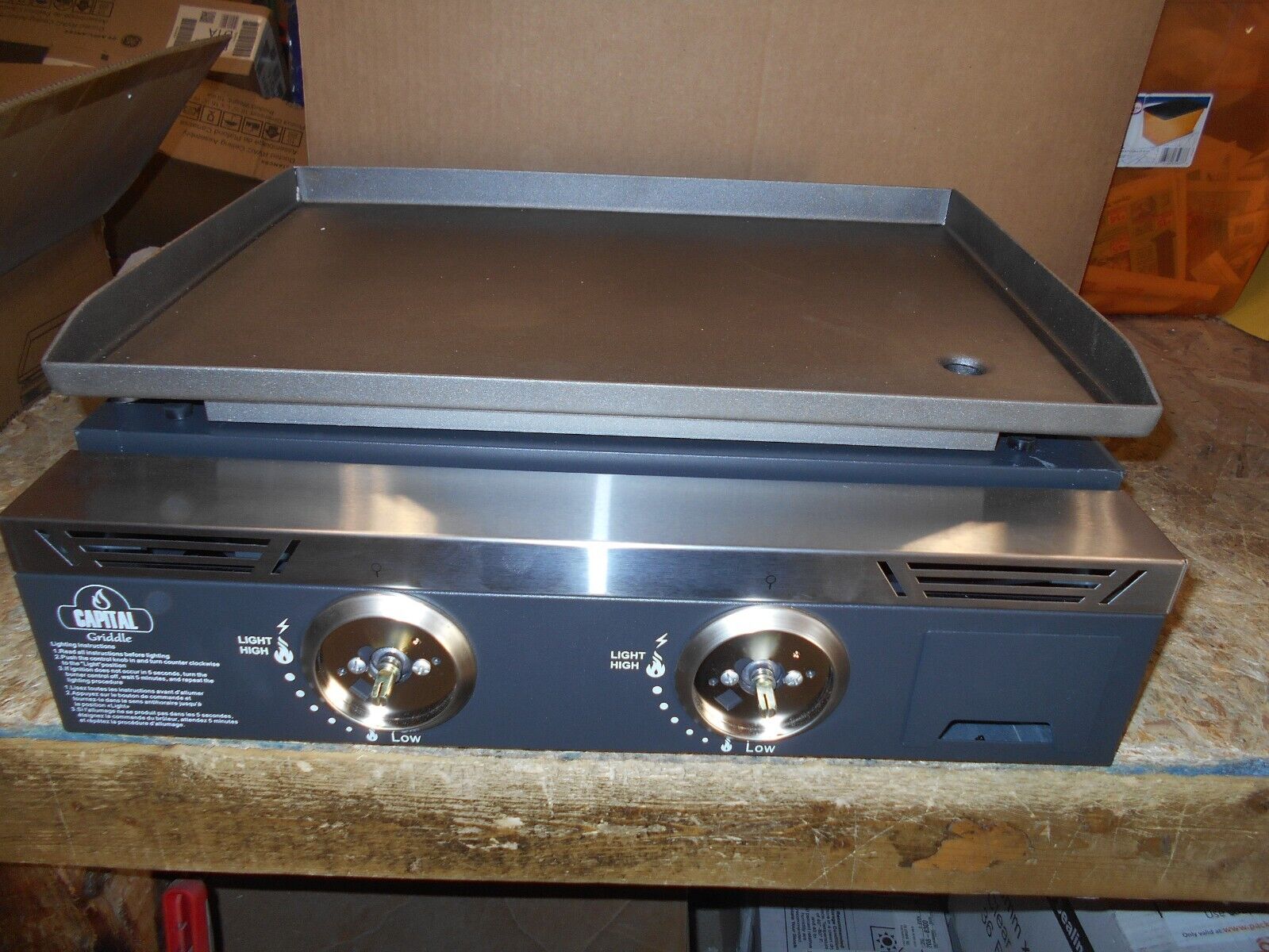 *TABLE TOP DUAL BURNER CAPITAL GRIDDLE D7820 FREE SHIPPING *3* eBay