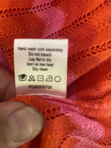 Neu mit Etikett Show Me Your Mumu Maizy ausgeschnittenes Kleid orange pink Maxi Strick Größe Large - Bild 12 von 17