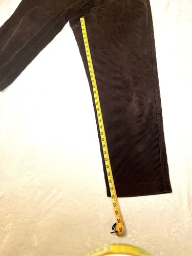 Country Road Men's Vintage Brown Corduroy Pants SZ 36 100% Cotton Pleated Front - Picture 8 of 11