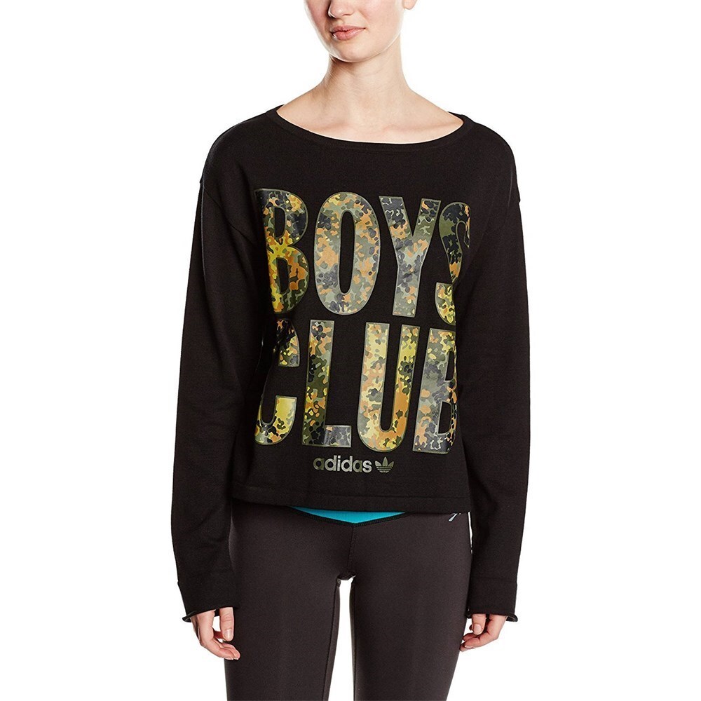 Толстовки универсальные Damen Adidas Knit Sweat M30338 Schwarz