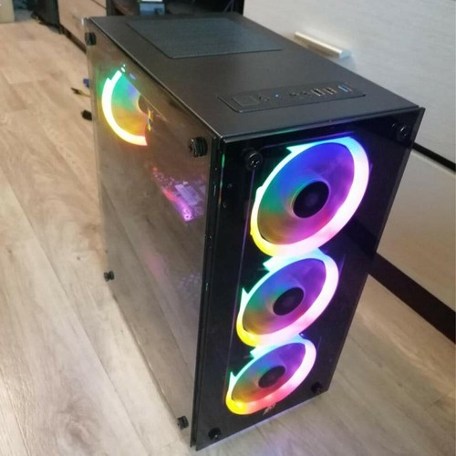 PC Gehäuse Lüfter 120mm RGB Mehrfarbig Doppelring LED Computer Gehäuselüfter - Bild 12 von 12