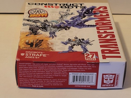 Transformers Age of Extinction Construct-Bots Dinobot STRAFE SEALED NEW 2013 - Picture 5 of 7