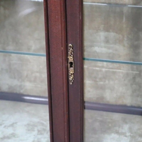 ANTIQUE VICTORIAN HORNER MAHOGANY CURIO DISPLAY CHINA CABINET - Picture 5 of 9