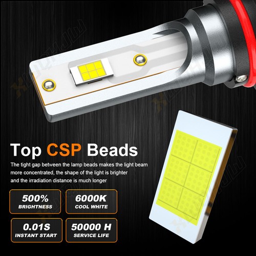For Nissan Armada 2005-2010 Titan 2004-2015 LED Headlight Fog Light Bulbs Combo - Foto 6 di 16