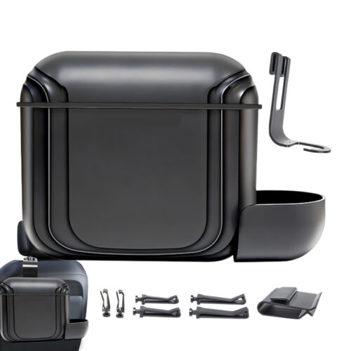 Mini Car Trash Can Storage Bin Leakproof Trash Bin with Lid for Back Seat