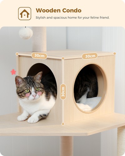 PAWZ Road Kratzbaum Große Katze Katzenbaum Sisal Katzenkratzbaum Spielbaum 143cm - Bild 75 von 78