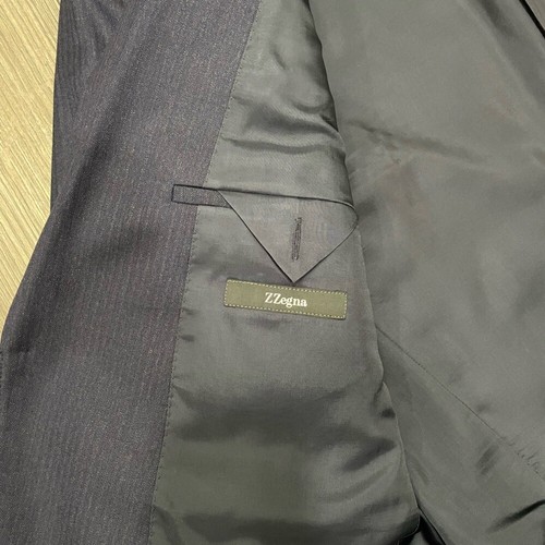 Z-Zegna Drop 7 Fit 100% Wool Suit Navy Blue Sz 42R - 第 8/16 張圖片