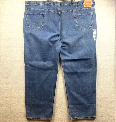 LEVI'S 550 Relaxed Tapered Jeans Mens 58x34 Med Wash New American Style Gift Dad - Picture 10 of 19